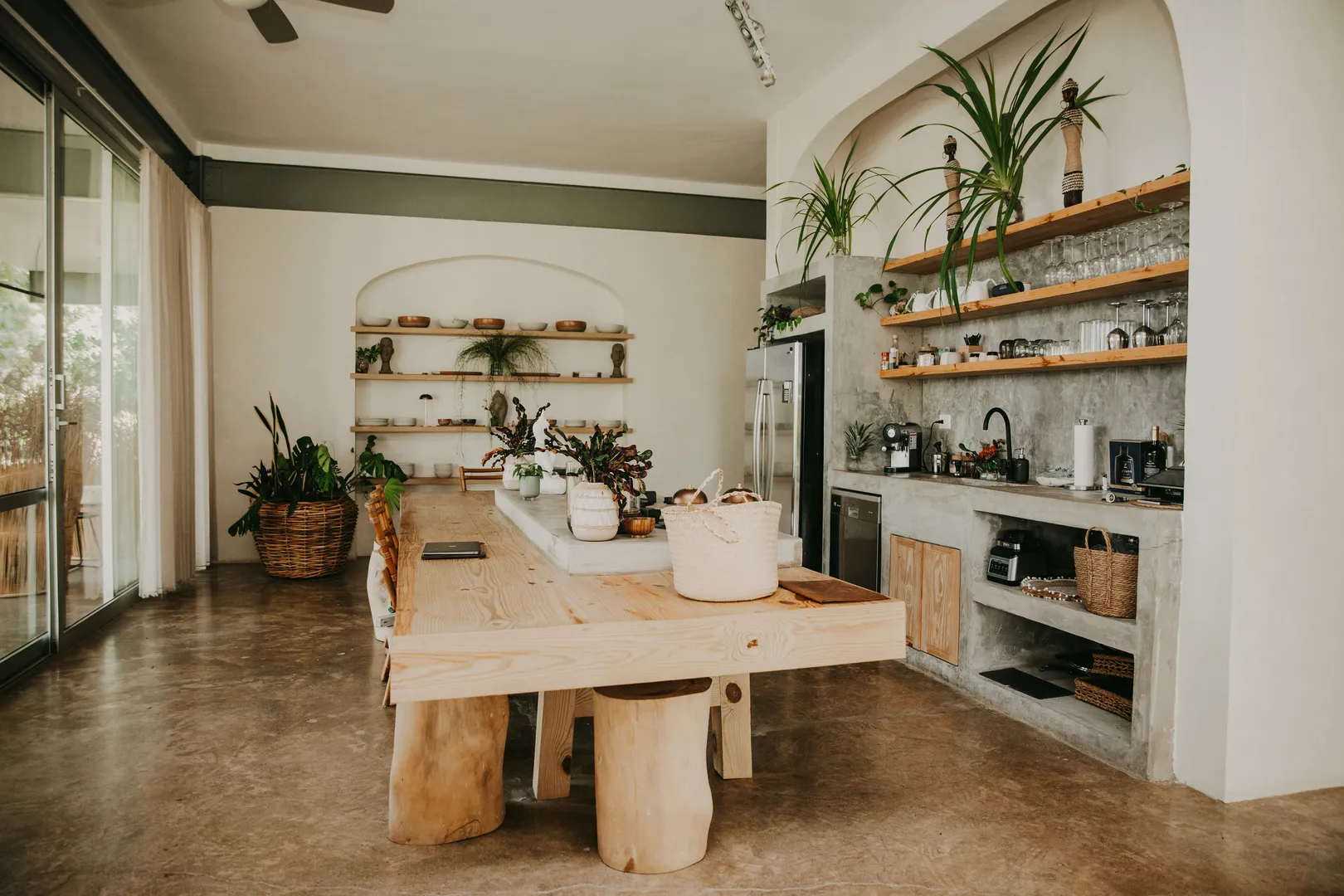 Serene wellness retreat space for meditation and restoration